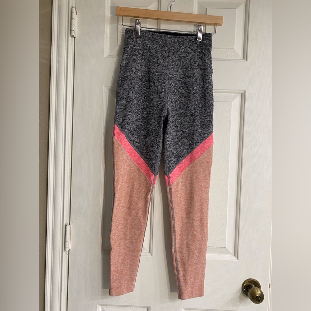 Beyond Yoga Spacedye Tri Panel Colorblock High Waisted Midi Leggings - Size M